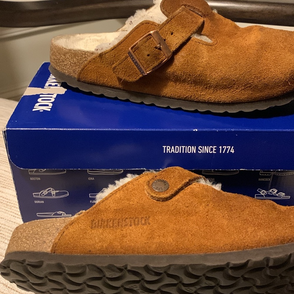 Birkenstock Boston Shearling-Suede Clog QUICK SHIPPING